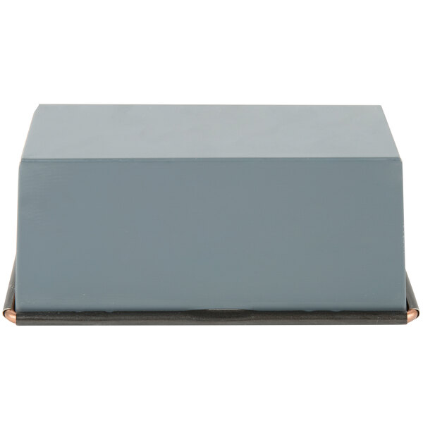 A gray rectangular Matfer Bourgeat bread loaf pan box with copper corners.