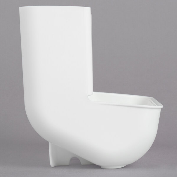 A close up of a white Tablecraft BCD6107 FIFO replacement insert.