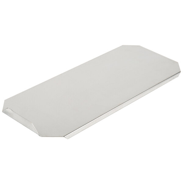 A silver rectangular Matfer Bourgeat bread loaf pan with a lid.