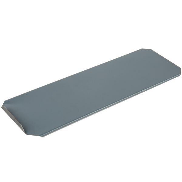 A grey rectangular Matfer Bourgeat long pullman loaf pan with a metal lid.