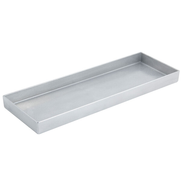 A silver rectangular Bon Chef pewter-glo bowl.