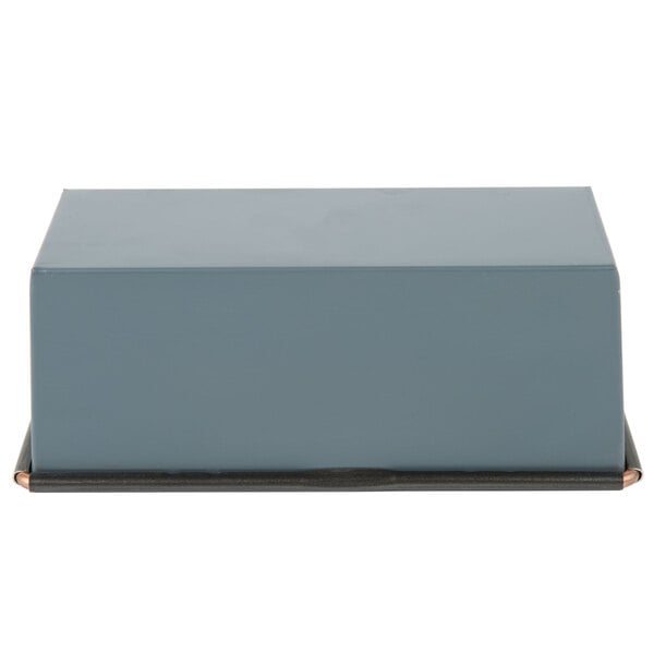 A grey rectangular Matfer Bourgeat bread loaf pan box with black trim.