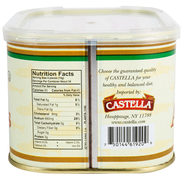 28 oz. Flat Anchovy Fillets in Soya Oil