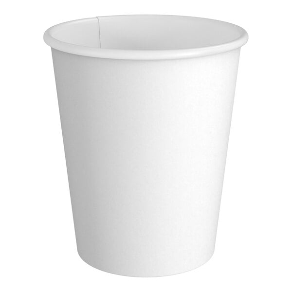 Choice 10 oz. White Poly Paper Hot Cup - 50/Pack