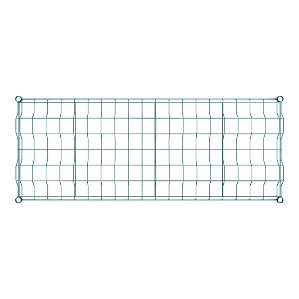 A green epoxy wire mesh grid with 3" slots.