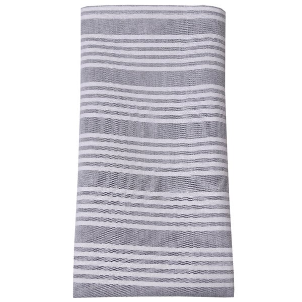 Black and white ticking striped cloth napkins.