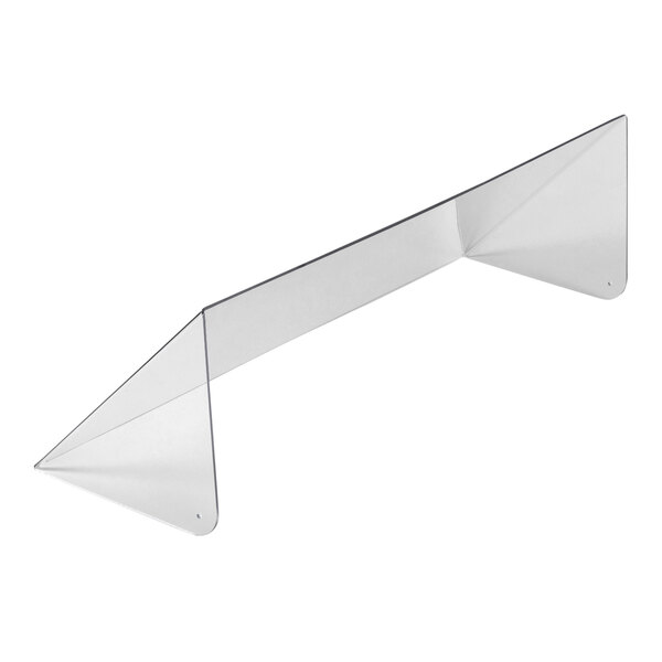 A clear plastic hinged lid for an Avantco commercial ice cream freezer with a metal edge.