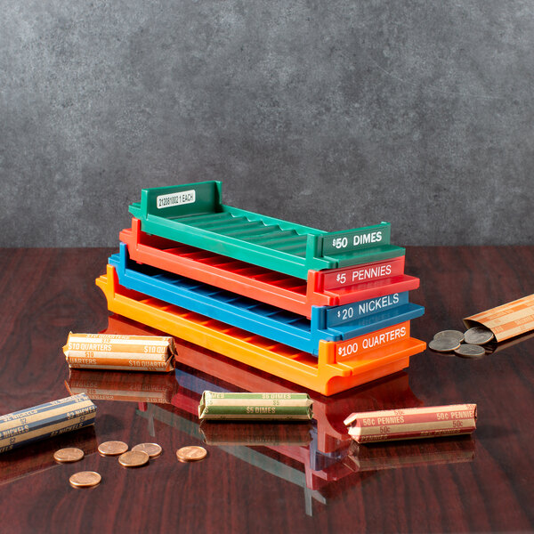 MMF Industries 212080000 PortaCount Assorted Plastic Rolled Coin