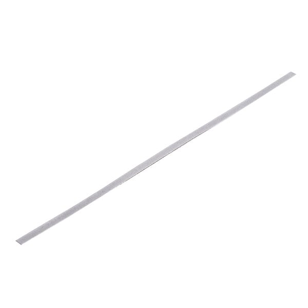 A long thin white metal strip.