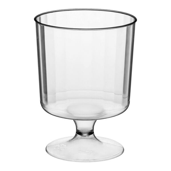 WNA Comet CCW5240 Classicware 5 oz. 1-Piece Clear Plastic Pedestal Wine Cup - 10/Pack