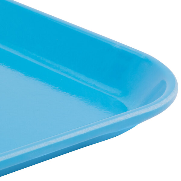 a close-up of a blue rectangular object