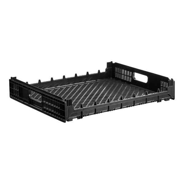 Orbis NPL630B 26" x 22" x 4" Customizable Black Double Bun Bakery Tray / Bread Rack