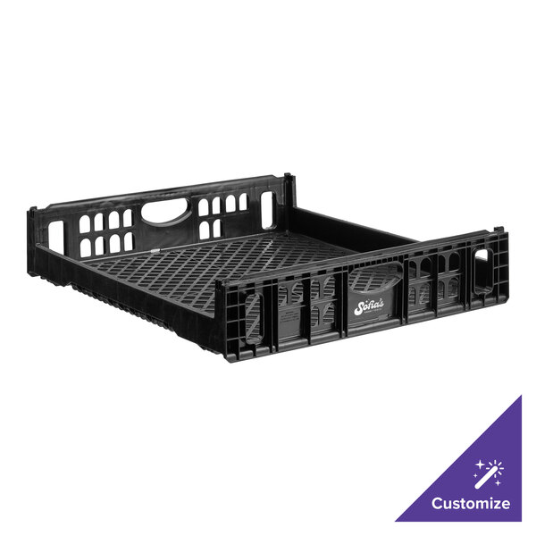 Orbis NPL660 29" x 26" x 6" Customizable Black Bakery Bread Tray / Bread Rack