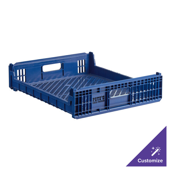 Orbis NPL640 26" x 22" x 6" Customizable Blue Bakery Bread Tray / Bread Rack