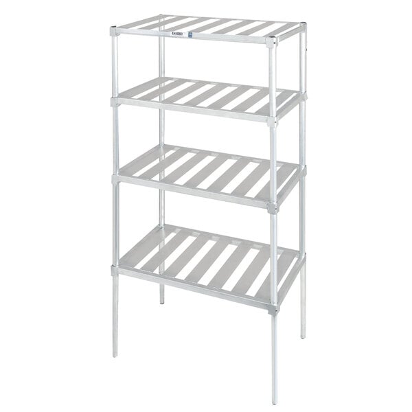 An aluminum Channel adjustable T-bar shelf for Dunnage shelving.