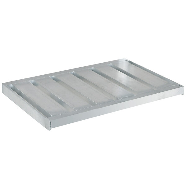 A Channel ECC2454 cantilever aluminum shelf with metal E-channels.