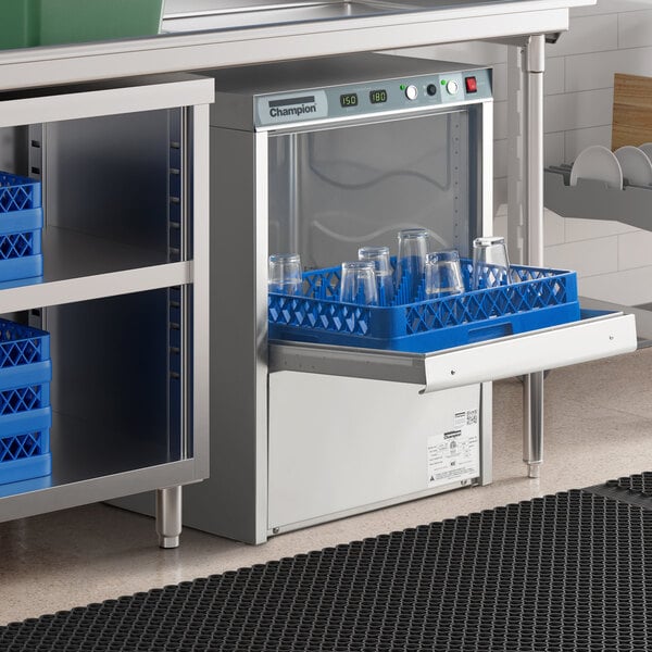 Champion UH-130B High Temperature Undercounter Dishwasher - 208/240V, Multi-Phase, 6 kW