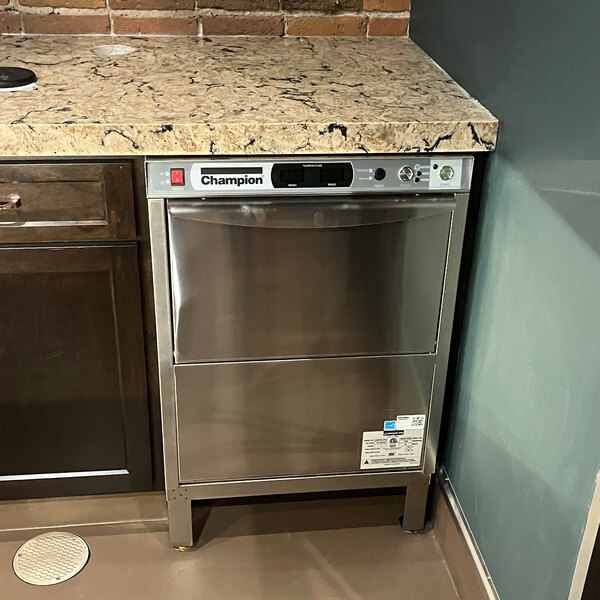 Champion UH-330B ADA High Temperature ADA-Height Undercounter Dishwasher with Energy Recovery - 208/240V, Multi-Phase