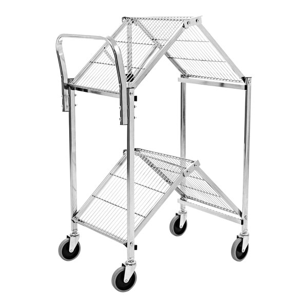 Luxor WSCC-2 2 Shelf Collapsible Wire Utility Cart