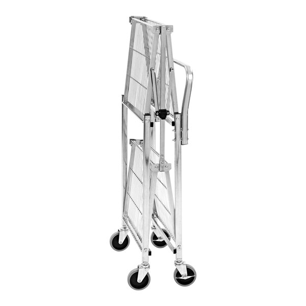 Luxor WSCC-2 2 Shelf Collapsible Wire Utility Cart