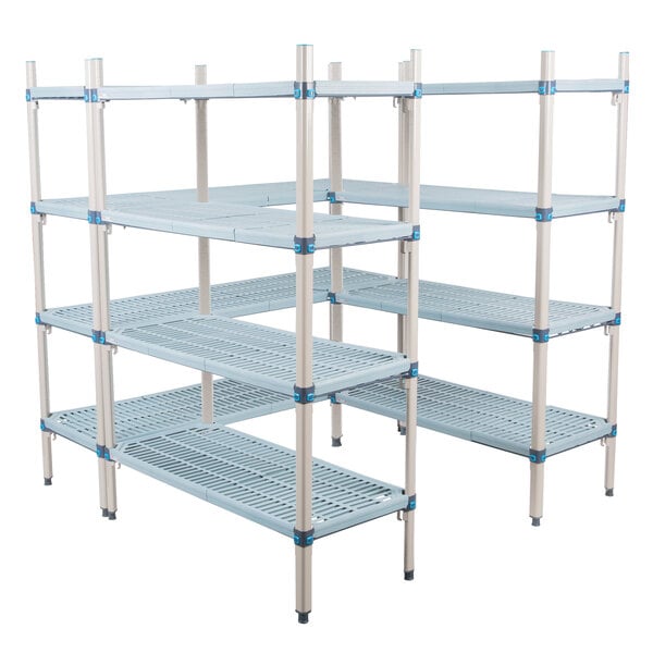 Fermod KAT6-6 6' x 6' Shelving Kit for Walk-In Coolers - (4) Levels,  Polymer/Aluminum