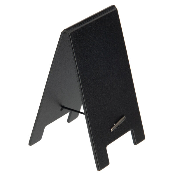 An American Metalcraft mini chalkboard tent sign with a black stand and clip.