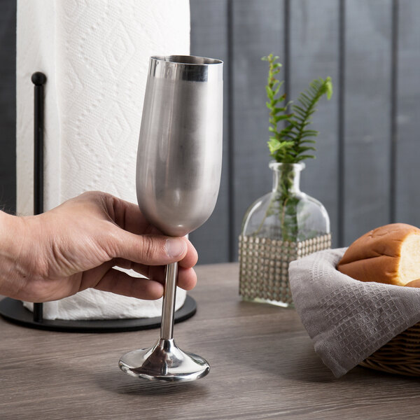 Metal Champagne Flutes by American Metalcraft (10 oz.)