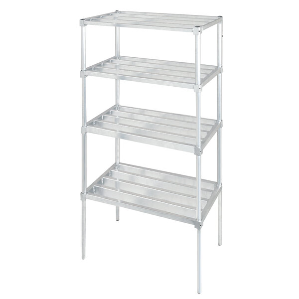 A Channel TA2454 adjustable tubular aluminum shelf with four shelves.