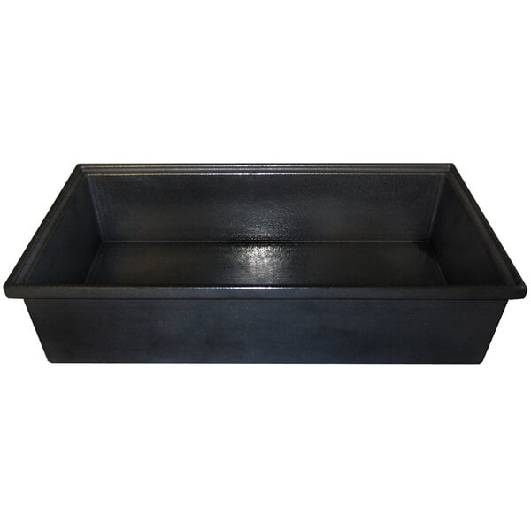 A black Bon Chef EZ Fit Smart Bowl in a black metal tray on a counter.