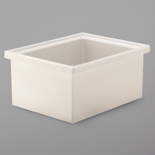 A white rectangular Bon Chef smart bowl with a square top.