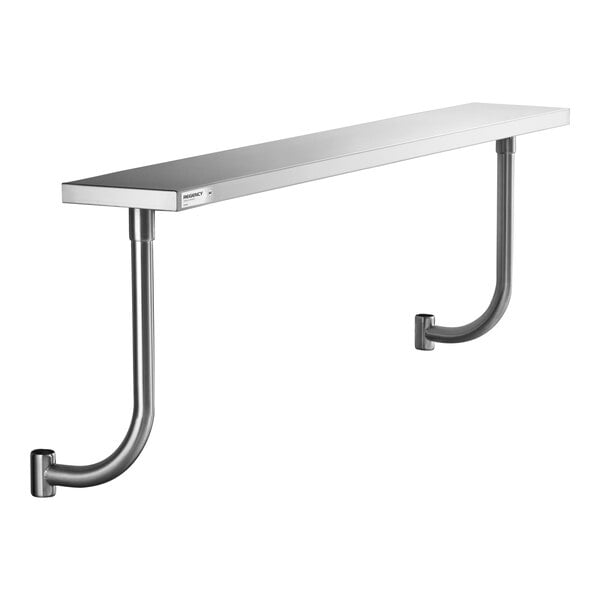 Regency 10" x 72" Stainless Steel Adjustable Work Surface for 72" Long Equipment Stands