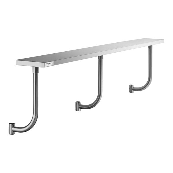 Regency 10" x 96" Stainless Steel Adjustable Work Surface for 96" Long Equipment Stands