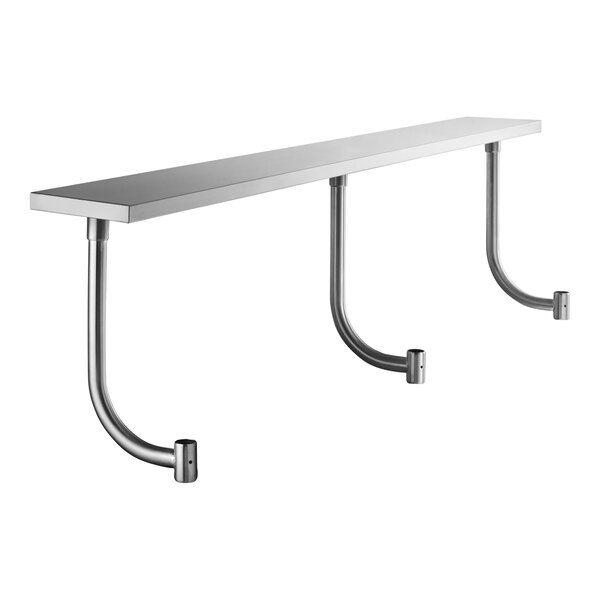 Regency 10" x 96" Stainless Steel Adjustable Work Surface for 96" Long Equipment Stands