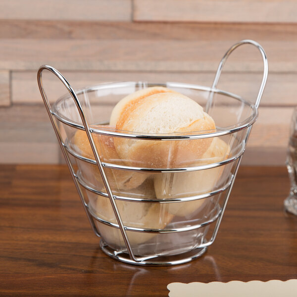 a basket of food on a table