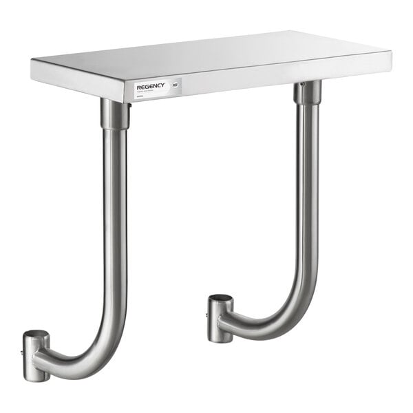Regency 10" x 24" Stainless Steel Adjustable Work Surface for 24" Long Equipment Stands