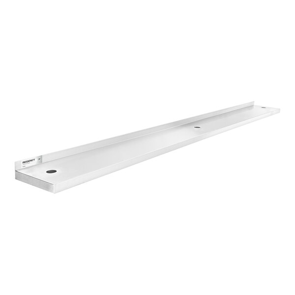 Regency 10" x 96" Stainless Steel Plate Shelf for 96" Long Equipment Stands