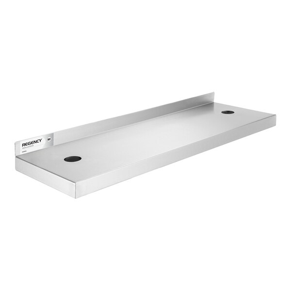 Regency 10" x 30" Stainless Steel Plate Shelf for 30" Long Equipment Stands