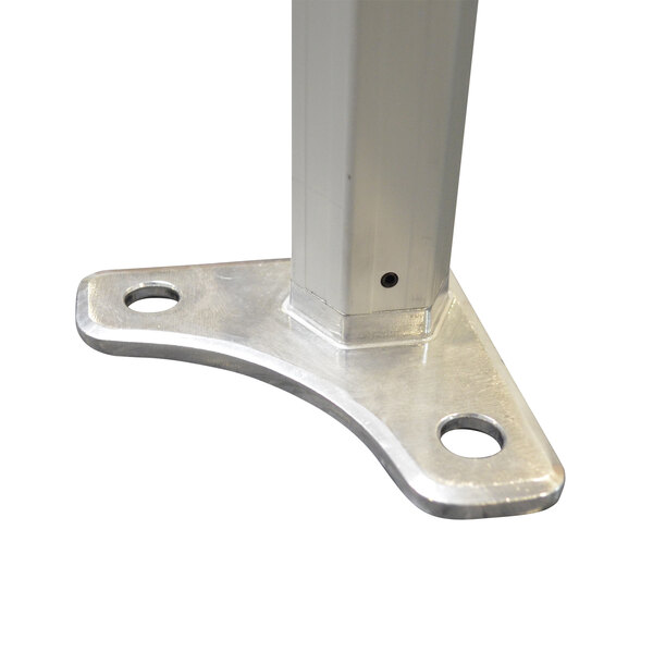 A metal bracket with two holes for a Caravan Canopy Magnum II.