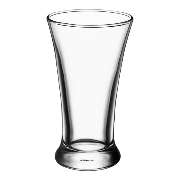 A clear Libbey Flare shooter glass.