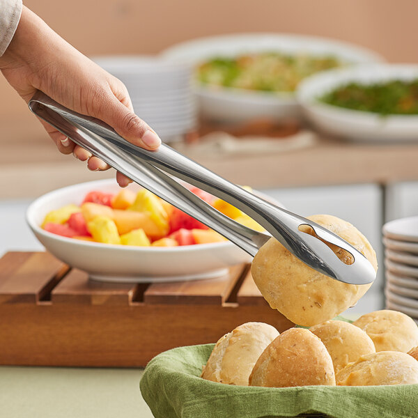 2-Piece Multi-Purpose Metal Tongs Set - 12" & 14" - Kitchen, Grill, BBQ, Salad, Serving