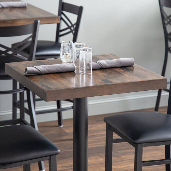 Lancaster Table Seating 24 X 24 Recycled Wood Butcher Block