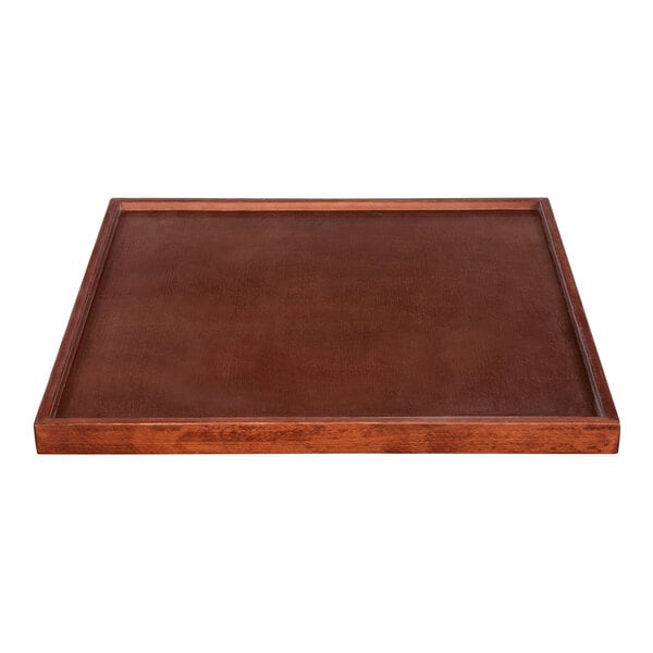 A brown rectangular board with a wooden frame.