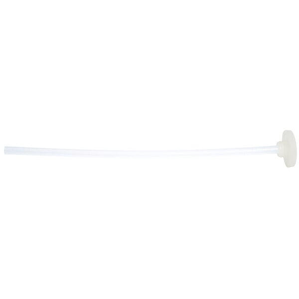 A white plastic tube with a white cap.