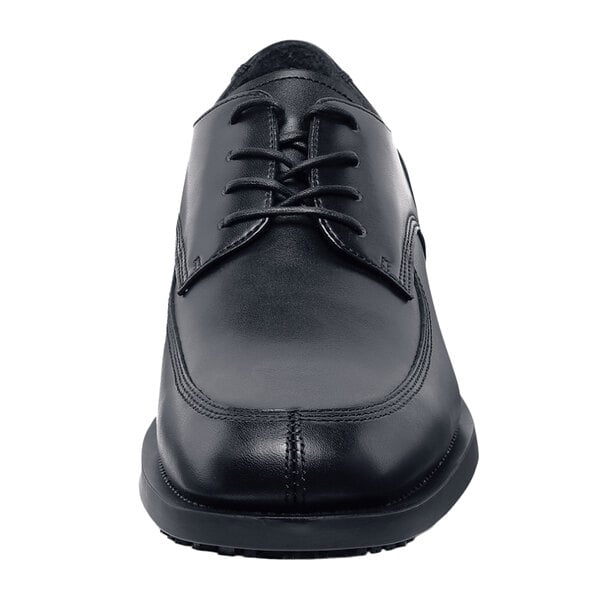 mens black leather non slip shoes