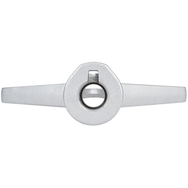 a close-up of a silver object