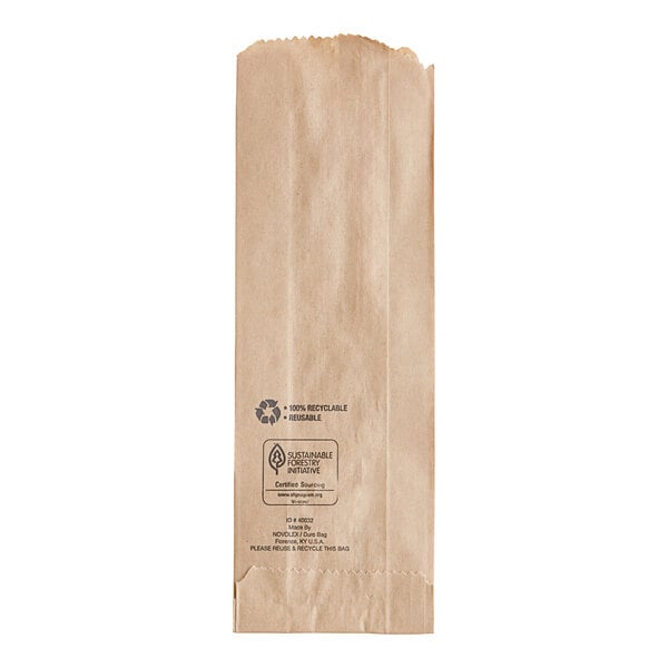 A Duro brown paper bag with a black label.