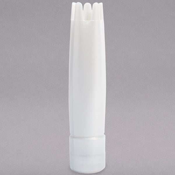 A white iSi decorator tip with four pointed tips.