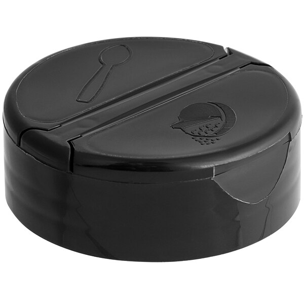 8oz Clear Pet Plastic Spice Jars (Black Spoon & Sift Cap) - Clear 53-485
