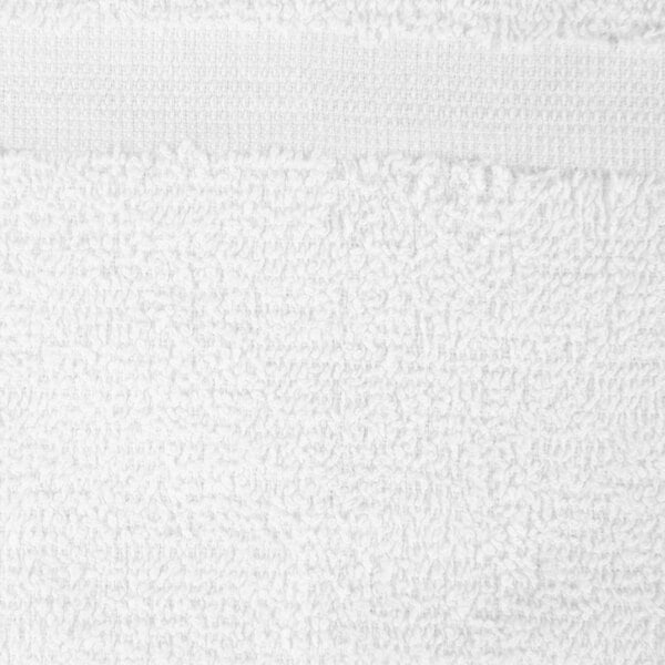 An Oxford white wash cloth with a small white border.