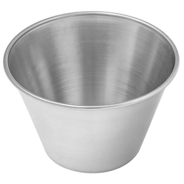 Commercial Grade Individual Round Condiment cups Small Sauce Cups Stainless Steel Ramekin Dipping Sauce Cup 12 of 3 oz.
